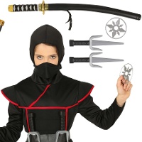 Ninja set met zwaard - 4 stuks