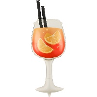 Folieballon cocktailglas 1 x 0,34 m