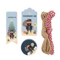 Cadeaulabels van Olentzero - 25 stuks