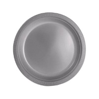 Kleurrijke plastic borden van 26 cm - 10 stuks