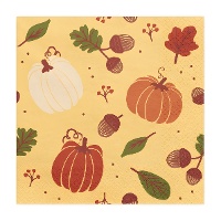 Herfstservetten 16,5 x 16,5 cm - 20 stuks