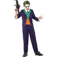 Clownskostuum paars pak voor kinderen