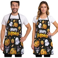 Happy Halloween-schort met pompoenen en spoken voor volwassenen