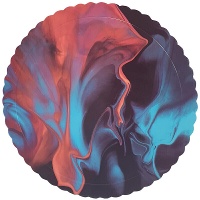 Taartbasis van 20 x 20 x 0,3 cm met abstract ontwerp - 1 stuk