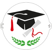 Stencil voor Afstuderen van Studenten 25 cm - Decoreer