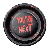 Bloederige Halloween-bordjes 23 cm - 6 stuks