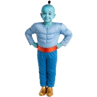 Spierballen Aladdin-genie kostuum voor kinderen