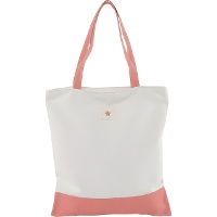 Tweekleurige stoffen tas met rits - 1 stuk