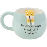 Mok 400 ml 'La vida es mejor con un perro'