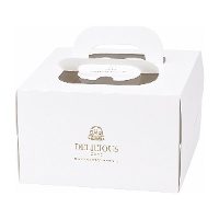 Doos van 25 x 25 x 15,5 cm voor taart met basis - Stevig karton - Hilarious
