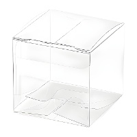 Transparante vierkante doos van 5 cm - 10 stuks