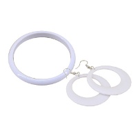 Set van kinderflamenco armband en oorbellen van plastic - 3 stuks