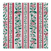 Servetten van 16,5 cm met hulstbladeren - 30 stuks