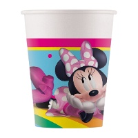 Minnie-bekers met regenboogdesign 200 ml - 8 stuks