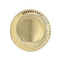 Metallic kartonnen borden 24 cm - 8 stuks