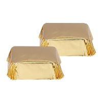 Metallic cupcakevormpjes voor cakes van 8 x 5 x 3,2 cm - Decora - 20 stuks