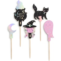 Cupcake prikkers voor Halloween van 14 cm - PartyDeco - 6 stuks