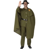 Kostuum van een burgerwacht met cape voor mannen