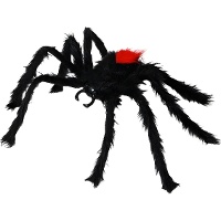 Zwarte en rode harige spin van 78 cm