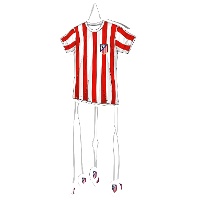 Piñata in shirtvorm van Atlético de Madrid - 50 x 40 cm