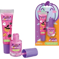 Kinder set met frambozen nagellak en lipgloss