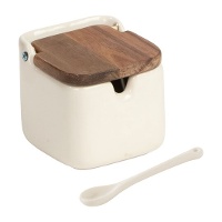 Suikerpot met lepeltje en deksel Bois & Terre