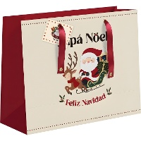 Cadeauzak 35 x 28 x 15 cm met de Kerstman