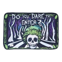 Deurmat met een Beetlejuice-schedel