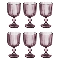 Verticaal gestreepte beker van 260 ml - 6 stuks