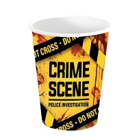 Halloween 'Crime Scene'-bekers - 6 stuks