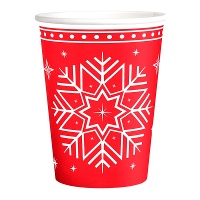 Rode Winter Bekers van 270 ml - 6 Stuks