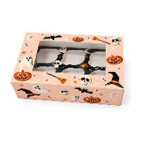 Doos voor 6 Halloween-cupcakes Boo - Azucren