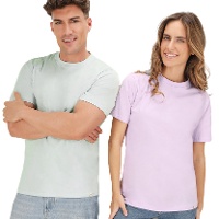 Katoenen T-shirt 100% 150 g pastel voor volwassenen - 1 stuk