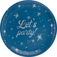 Let's party!-borden van 23 cm - 6 stuks