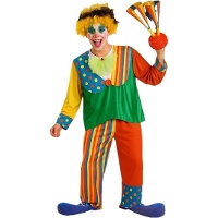 Clownskostuum met stippen voor volwassenen