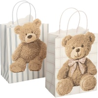 Cadeautas met beertje 23 x 18 x 10 cm - 1 stuk
