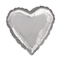 45 cm gekleurde hartvormige ballon - Anagram - 1 stuk