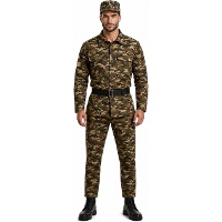 Camouflage soldatenkostuum voor heren