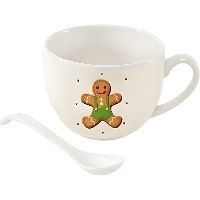 Mok van 265 ml van Sweet Christmas met lepel - 1 stuk
