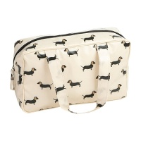 Waterdichte toilettas met teckelprint, 31,5 x 20 x 9,5 cm