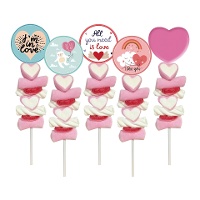 Valentijnsassortiment marshmallow spies van 45 gr - 1 stuk