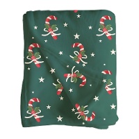 Kerstdeken met zuurstokmotief van 1,50 x 1,25 m