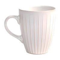 Ivoorstreepige mok van 330 ml