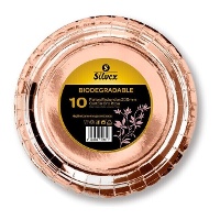 Metallic kartonnen borden van 20 cm - 10 stuks