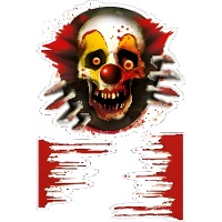 Halloween clownsdecoratie voor het toilet