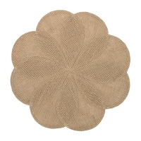 Jute placemat in bloemvorm, Ø 38 cm