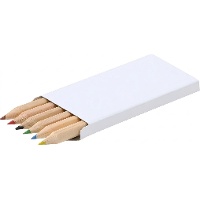 Kleurpotloden in witte doos - 6 stuks
