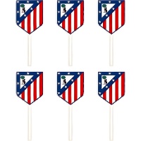 Toppers met Atlético de Madrid-clublogo - 6 stuks
