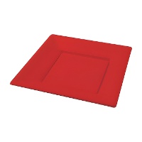Kleurrijke plastic borden van 23 cm - 5 stuks