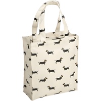 Waterdichte tas met teckelprint en rits